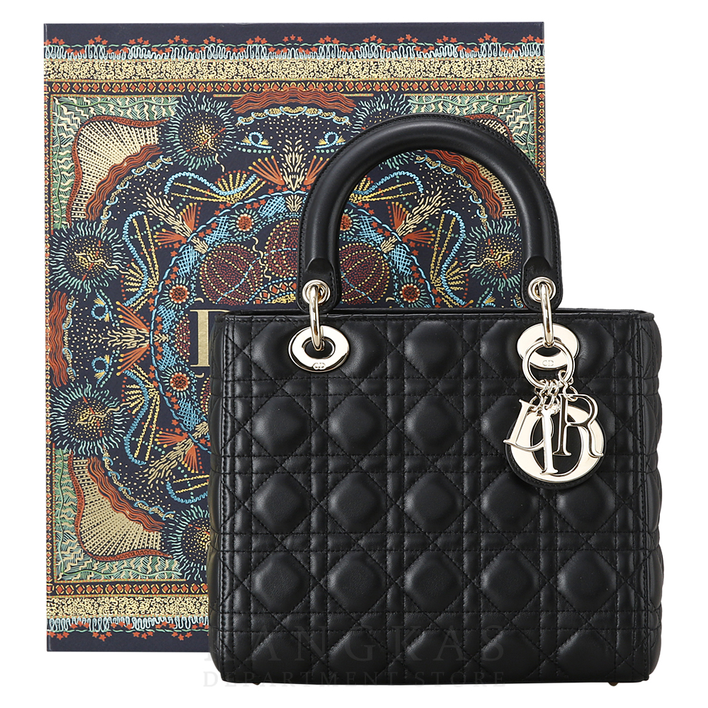 CHRISTIAN DIOR(USED)크리스찬디올 램스킨 레이디디올 미듐